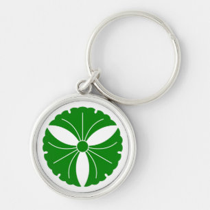 Porte-clés trois feuilles de ginkgo