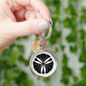 Porte-clés Trois feuilles de ginkgo avec épées (main)