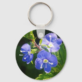 Porte-clés Trois fleurs bleues (Verso)