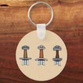 Porte-clés Trois Hillets d'épée viking (Verso)