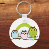 Porte-clés Trois Petits Chouettes (Recto)