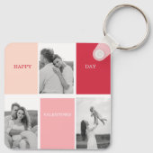 Porte-clés Trois photos | Bonne Saint Valentin (Dos)