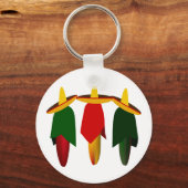 Porte-clés Trois Poivrons Chauds Amigos (Recto)