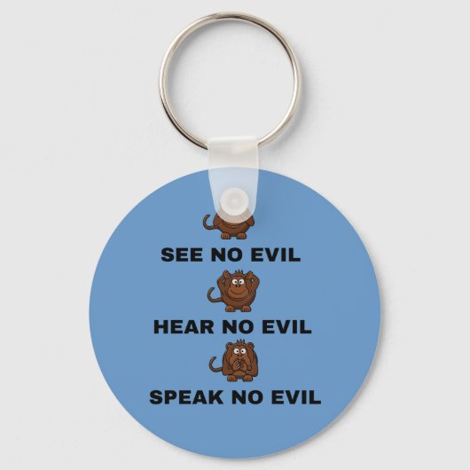 Porte-clés Trois Porte - clés de singes sages (Recto)