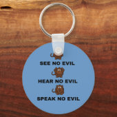 Porte-clés Trois Porte - clés de singes sages (Recto)