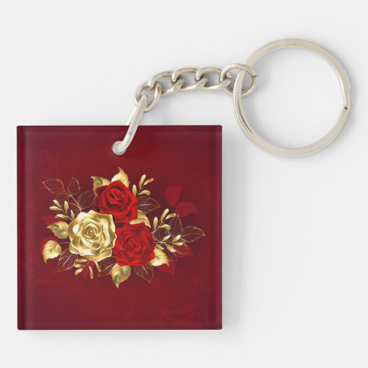 Porte-clés Trois Roses de bijoux (Dos)