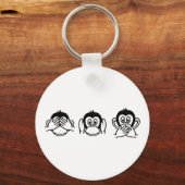 Porte-clés Trois singes (Recto)