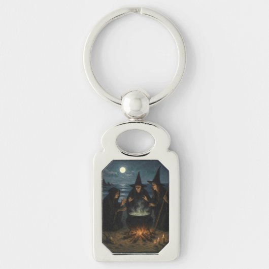 Porte-clés Trois Sorcières Brew Cauldron Pleine lune Beach (Devant)