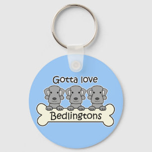 Porte-clés Trois terriers de Bedlington