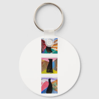 Porte-clés Trois vases noirs
