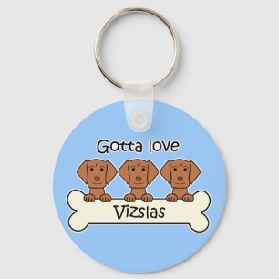 Porte-clés Trois Vizslas