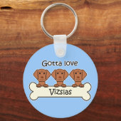 Porte-clés Trois Vizslas (Recto)