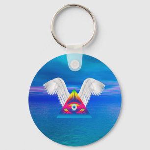 Porte-clés Troisième oeil avec ailes