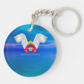 Porte-clés Troisième oeil avec ailes (Dos)