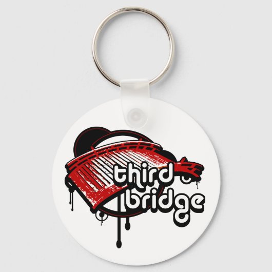 Porte-clés troisième pont. blanc&rouge. (Recto)
