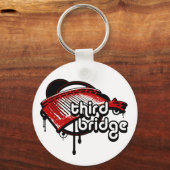 Porte-clés troisième pont. blanc&rouge. (Recto)