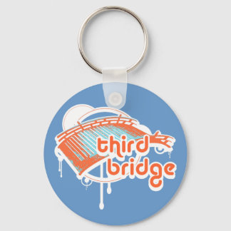 Porte-clés troisième pont. orange&bleu.