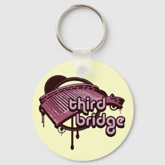 Porte-clés troisième pont. rose&maron.