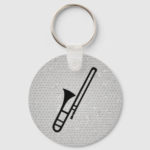 Porte-clés Trombone silhouette keychain