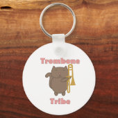 Porte-clés Trombone Tribe Chat Mignon Lettres Roses (Recto)