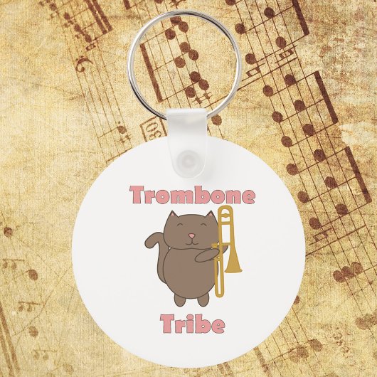 Porte-clés Trombone Tribe Chat Mignon Lettres Roses