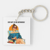 Porte-clés Trop chaud pour être ennuyé Amusant Design été (Dos)