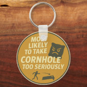 Porte-clés Trop de plaisir Cornhole sérieusement (Recto)
