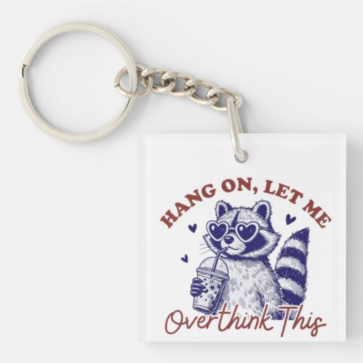 Porte-clés Trop penser Raccoon (Devant)