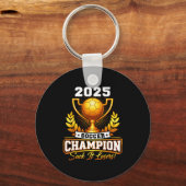 Porte-clés Trophée de champion de football drôle 2025 (Recto)