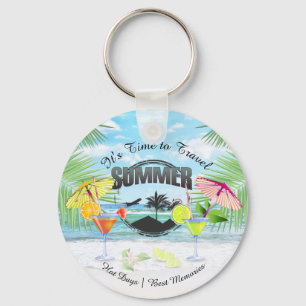 Porte-clés Tropical Beach, Summer Vacation   Personalized