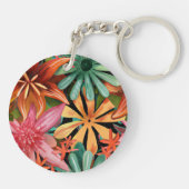 Porte-clés tropical/hawaïen/floral/fleur (Dos)