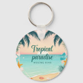 Porte-clés Tropical Squad Goals Keychain Fun Summer Gift (Recto)