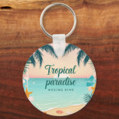Porte-clés Tropical Squad Goals Keychain Fun Summer Gift (Recto)