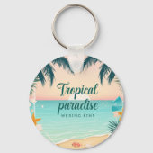 Porte-clés Tropical Squad Goals Keychain Fun Summer Gift (Verso)