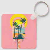 Porte-clés Tropical Summer Sunset Sweets Paradise (Dos)