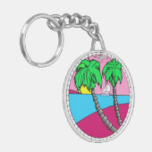 Porte-clés Tropical Sunset Paradise Acrylic Keychain (Devant gauche)