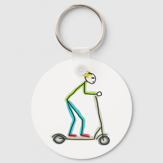 Porte-clés Trottinette électrique Stickman (Recto)