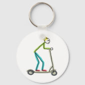 Porte-clés Trottinette électrique Stickman (Verso)