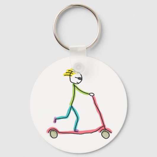 Porte-clés Trottinette Micro Stickman (Recto)