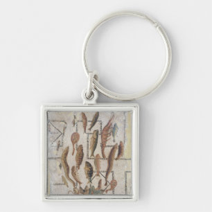 Porte-clés Trottoir dépeignant des poissons s'échappant d'u