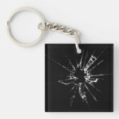 Porte-clés Trou de balle en verre (Devant)