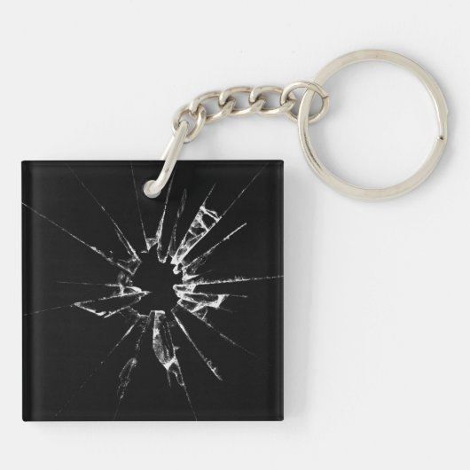 Porte-clés Trou de balle en verre (Dos)