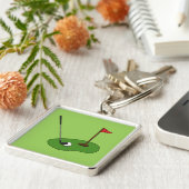 Porte-clés Trou de golf avec drapeau (Côté)