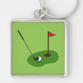 Porte-clés Trou de golf avec drapeau (Devant)