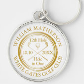 Porte-clés Trou de golf en un or personnalisé (Devant)