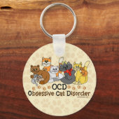 Porte-clés Trouble obsessif de chats OCD (Recto)
