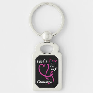 Porte-clés Trouver un remède/coeur/grand-mère...Cancer du sei