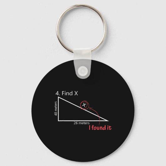 Porte-clés Trouvez X Prof de Maths Graphique Cadeau Sarcasiqu (Recto)