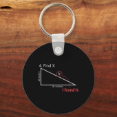 Porte-clés Trouvez X Prof de Maths Graphique Cadeau Sarcasiqu (Recto)