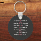 Porte-clés Trucker Acrostique Traits Professionnels Force (Recto)